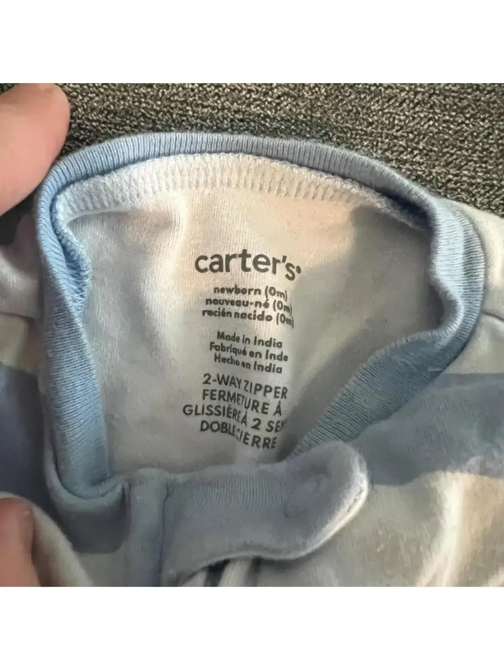 Bundle of 3 Carter's baby boy newborn sleepers
